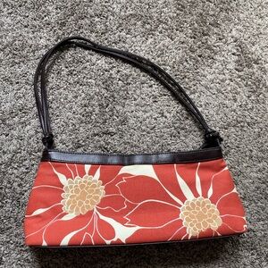 Vintage Victoria's Secret y2k Shoulder Bag w/ Burnt Orange Floral Details